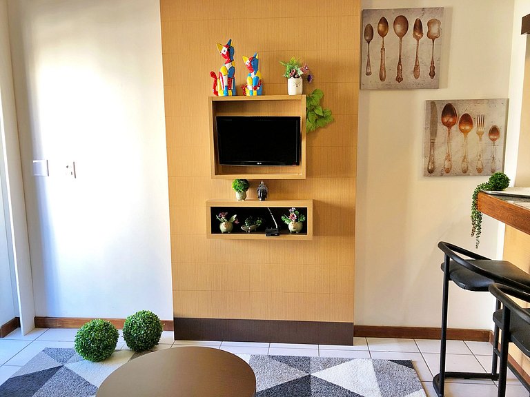 3.6 Flat aconchegante na melhor localização da Ilha