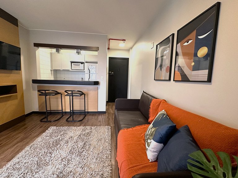 9.7 Flat com vista parcial para o mar