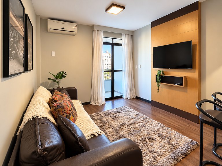 10.6 Flat no Centro | Rooftop Prédio Vista Ponte Hercílio Lu
