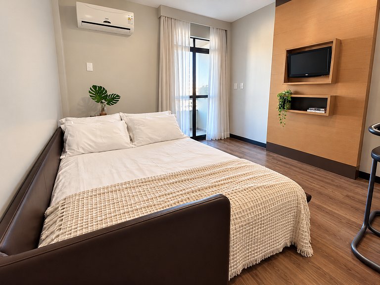 10.6 Flat no Centro | Rooftop Prédio Vista Ponte Hercílio Lu