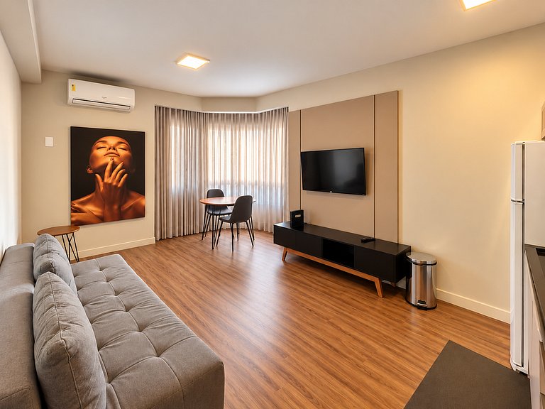113Lindo e moderno flat em frente ao Parque da Luz